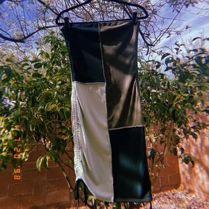 Green Color block Dress